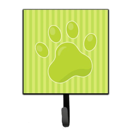 Jensendistributionservices Puppy Pawprint Green Stripes Leash or Key Holder MI1715381